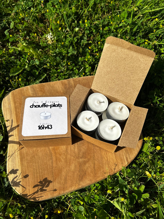 Coffret de 8 bougies chauffe-plats