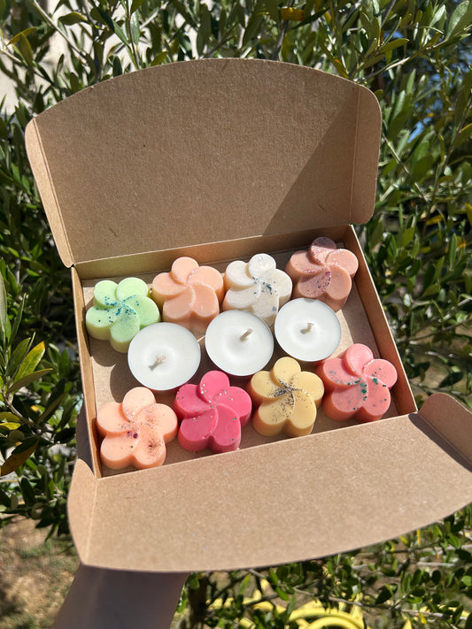 Coffret de 8 fondants parfumés + 3 chauffe-plats